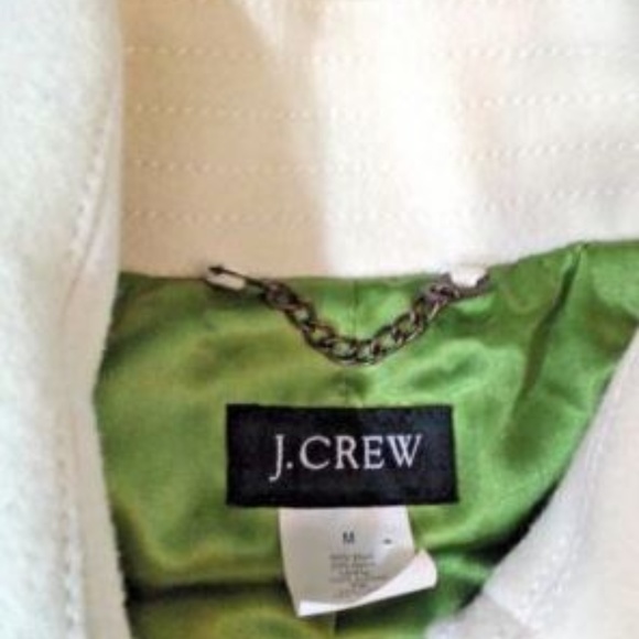 J.Crew Coat Antique Cream Wool Double-Breast Med - Picture 4 of 8